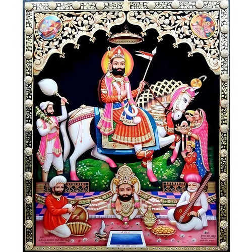 Baba Ramdev Religious Painting - Color: Multicolor