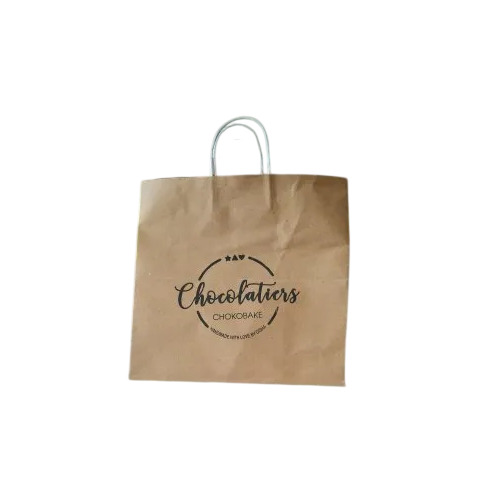 Brown Printed Paper Bag