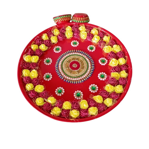 Decorative Round Pooja Thali
