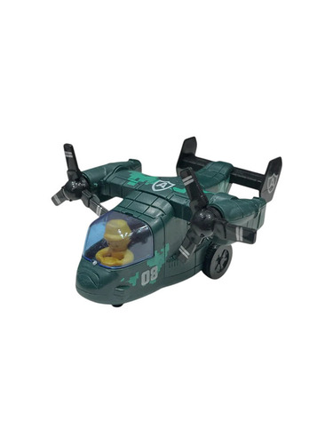Green Friction Helicopter Toy For Kids