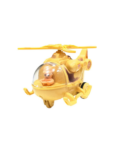 Kids Yellow Friction Helicopter Toy