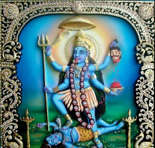 Maa Kali Painting - Color: Multicolor