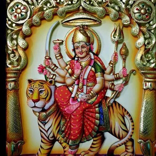 Shera Wali Mata Ji Painting - Color: Multicolor