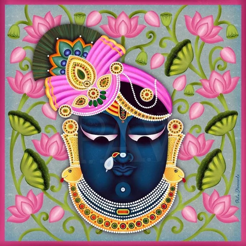 Shreenathji Painting - Color: Multicolor