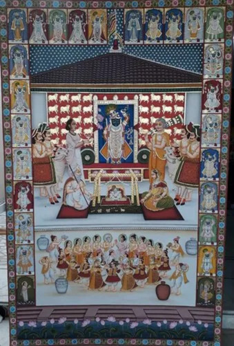 Shrinathji Pichwai Painting - Color: Multicolor