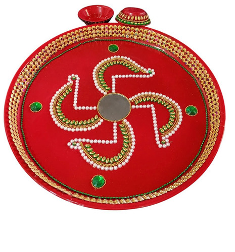 SS Round Pooja Thali Set