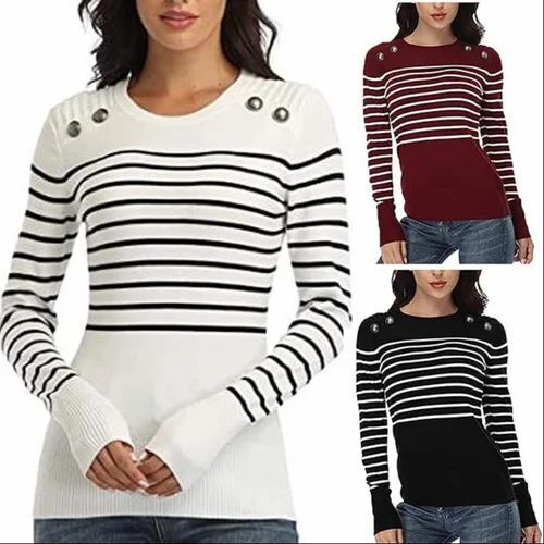 Women Striped T Shirt