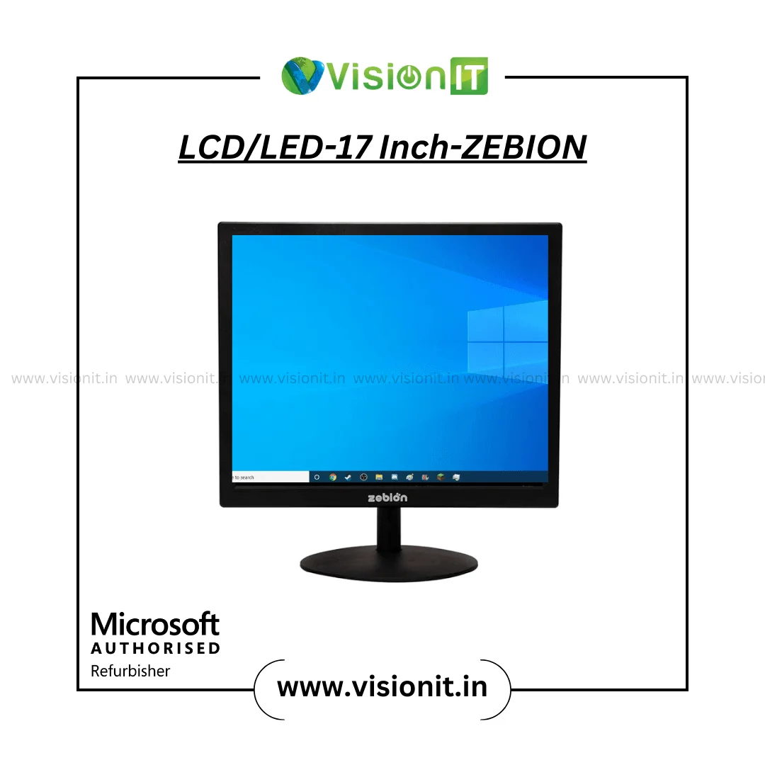 ZEBION 17 Inch LCD LED Monitor for Desktop Computer VGA Display Screen Black