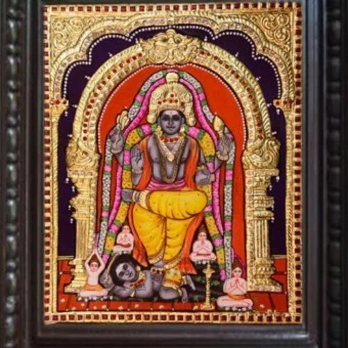 15 Inch Dakshinamoorthy Tanjore Painting - Color: Multicolor