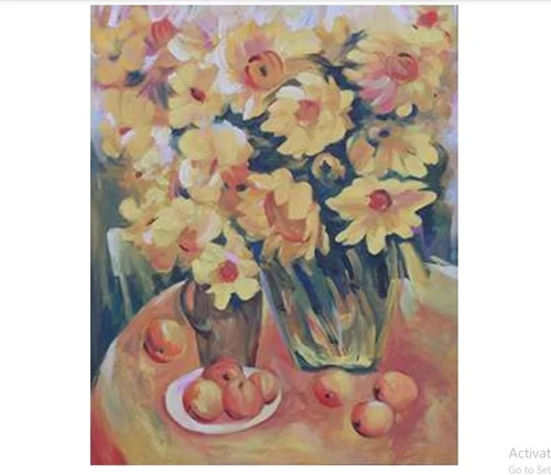 2X2.5 Ft Ach65 Mixed Media Painting - Design Type: Contemporary Design