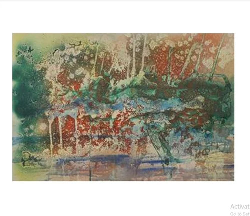 2X3 Ft Ach49 Mixed Media Painting - Design Type: Modern Art
