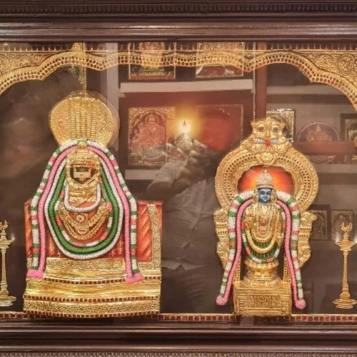 3.5 Feet Annamalaiar Amman Tanjore Painting