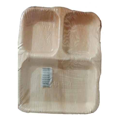 3 Compartment Areca Leaf Plate