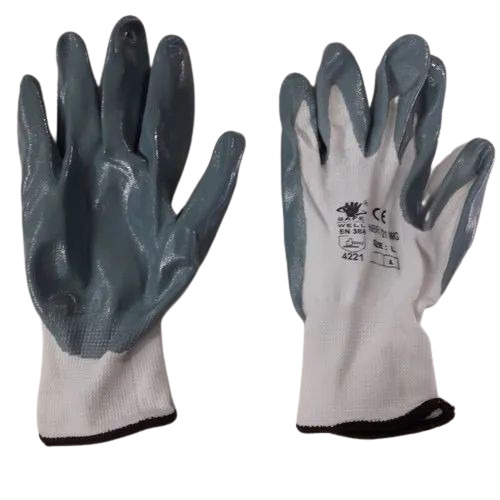 Grey And White Cut Resistant Gloves