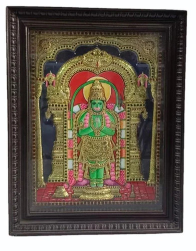 Hanuman Tanjore Painting - Color: Multicolor