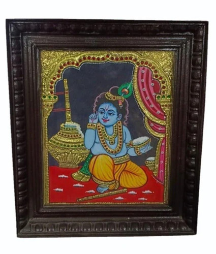 Krishna Tanjore Painting - Color: Multicolor