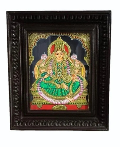 Kubera Lakshmi Tanjore Painting - Color: Multicolor