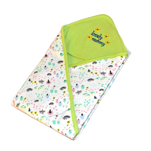New Born Baby Cotton Hooded Wrapper Blanket