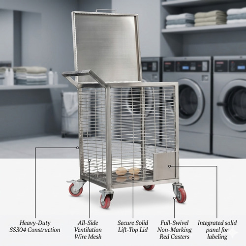 Vinayak Machines Single Layer Stainless Steel Onion/Potato Trolley - Application: Commercial Kitchen