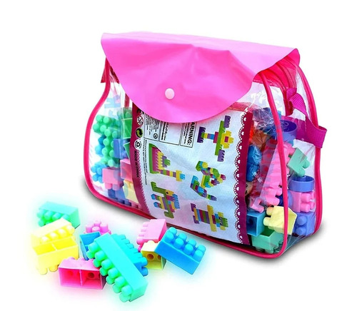 100 Piece Multishape Plastic Building Blocks Kids Toy