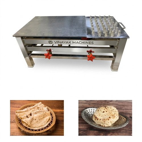 Heavy Duty Stainless Steel 2 Knob Commercial Roti Bhatti