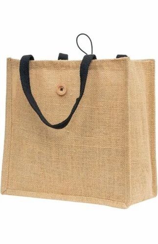 Natural Jute Bag With Button