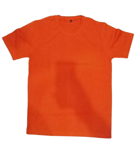 Orange Round Neck T Shirt