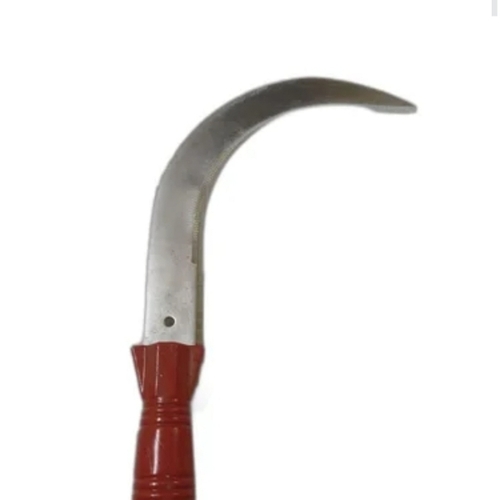 Brown Handle Sickle - High Carbon Forged Steel, Brown Handle | Sharp Curved Blade, Ergonomic Grip, Rust Resistant, Heat Treated, Balanced Weight