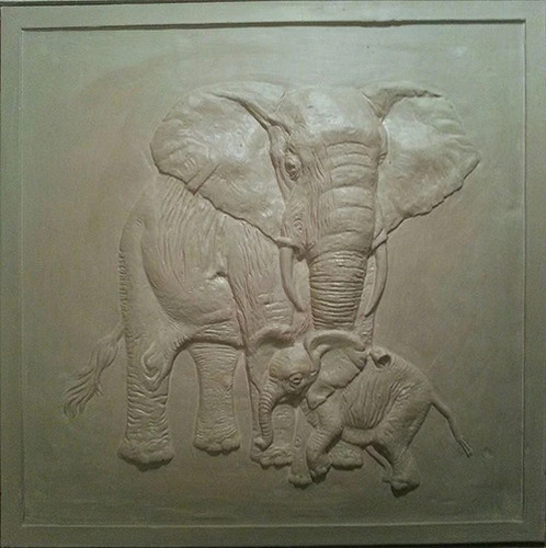 Elephant Sun Wall Mural - Design Type: Animal & Nature Design