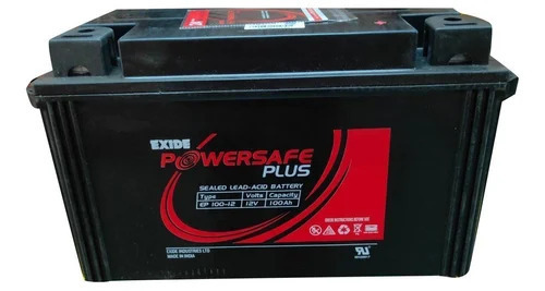 Exide Powersafe Smf 12V 100Ah Smf Battery - Material: Abs Plastic & Lead Acid