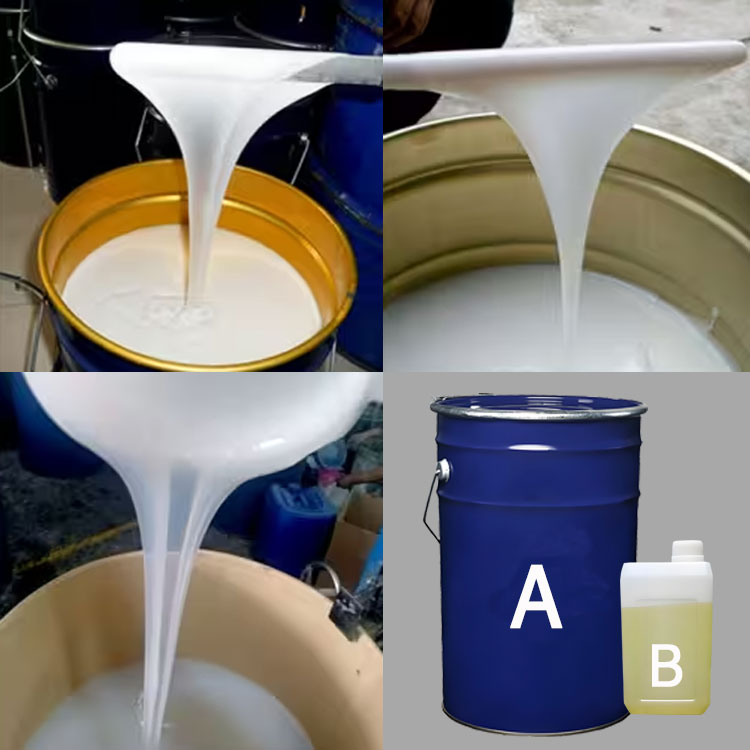 High Precision Rtv2 Condensation Type Liquid Silicone Rubber For Handmade Clay Art Decoration Copy Mold - Color: White