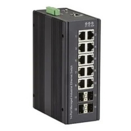 Multiple Black Managed Industrial Ethernet Switch