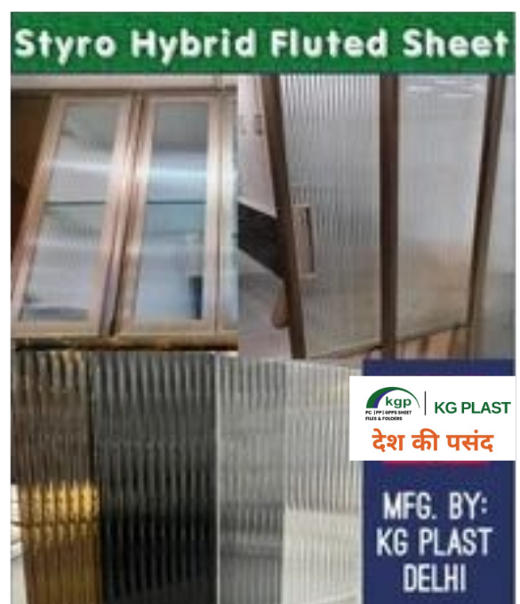 Ps Styro Hybrid Fluted Sheet - Color: Clear