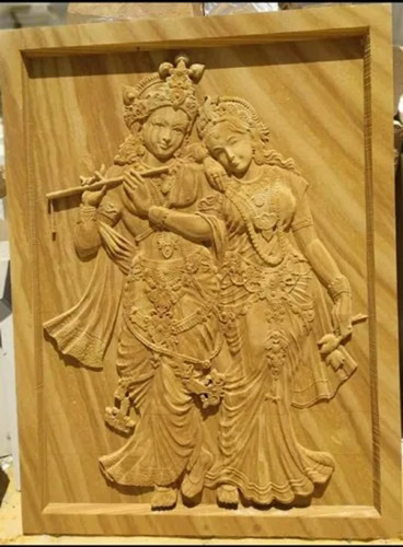 Radha Krishna Designer Mural - Feature: Easy To Install