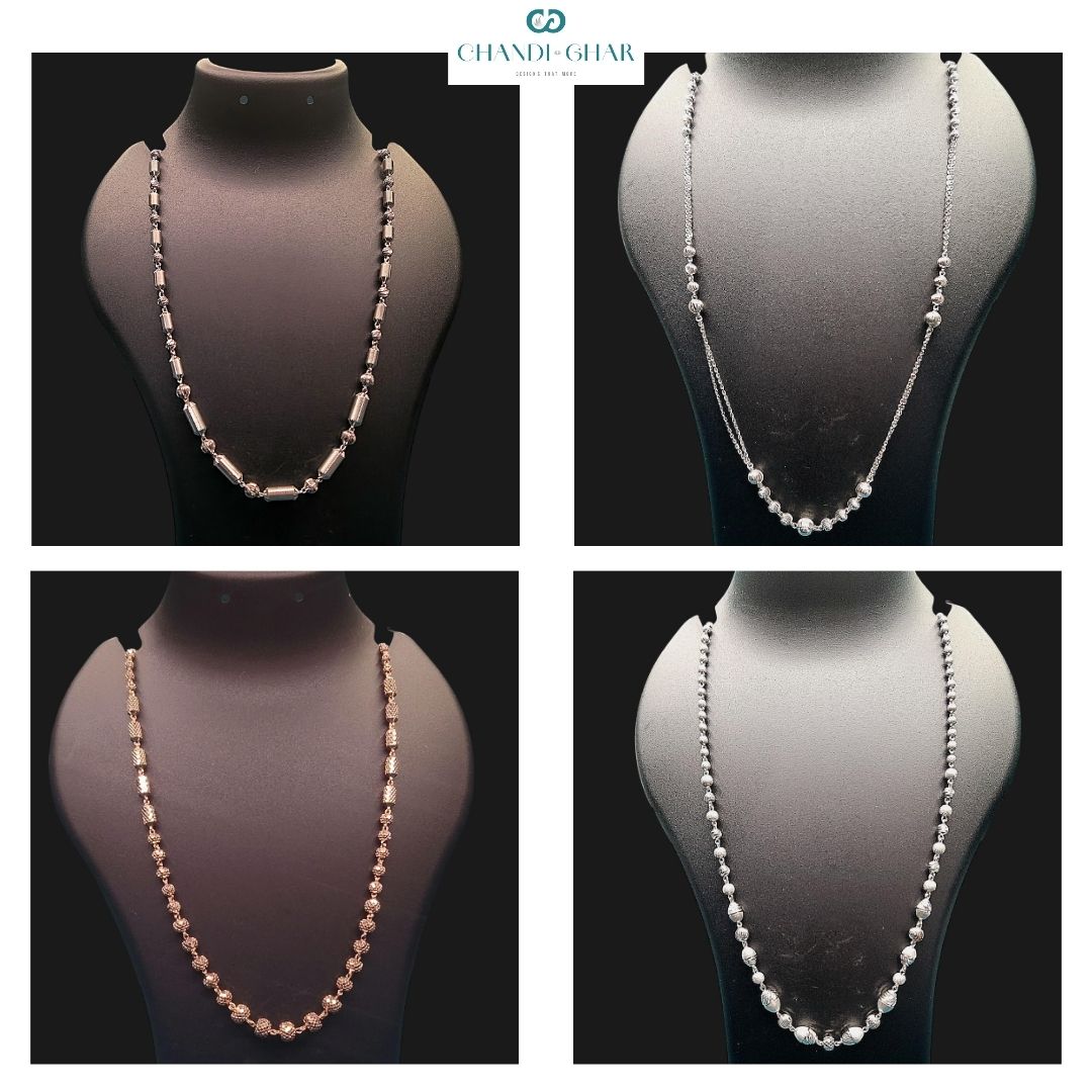 Sterling Silver Ladies Cnc Mala Necklace - Gender: Women