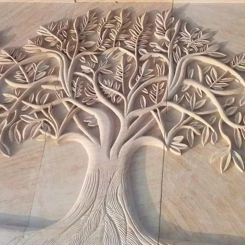 Tree Of Life Stone Wall Art Mural - Design Type: Artistic Design