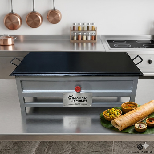 Vinayak Machines 15x30x12 inch Gas Operated Dosa Bhatti With 5mm Tawa Thickness