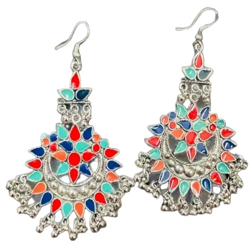 Alloy Party Wear Oxidized Earring