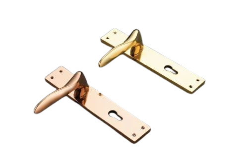 Golden Mortise Door Handle - Zinc Alloy, 200mm, Golden, 60mm Cylinder | Anti Corrosion, Weather Resistant, Manual Screw-In
