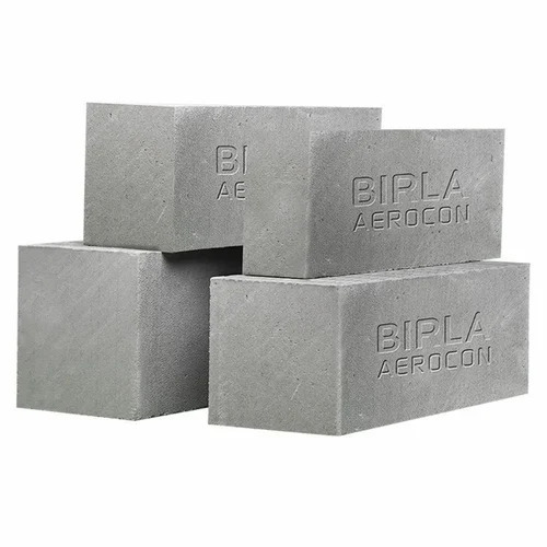 Grey Cubical Aac Block - Cavity: Hollow