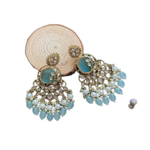 Jhumka Fancy Earring - Copper Alloy, Silver, 12g | Antique Style, Pearl Drop Earrings for Women in Box