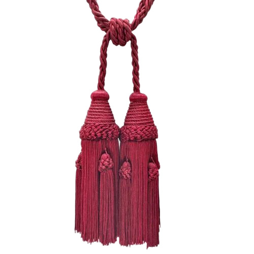 Maroon Curtain Tie Back - Silk, Maroon | Durable Finish, Modern Design