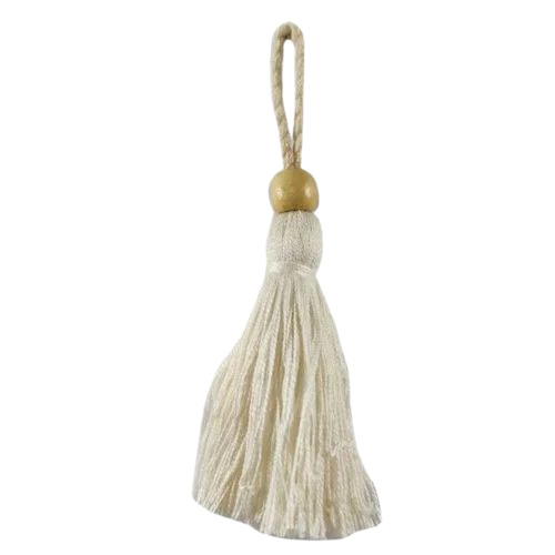 White Curtain Tie Back Tassel