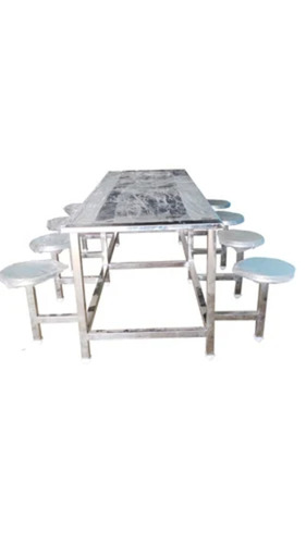 8 Seater Stainless Steel Dining Table Set