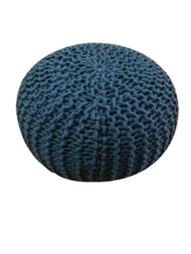 Blue Color Cotton Poufs