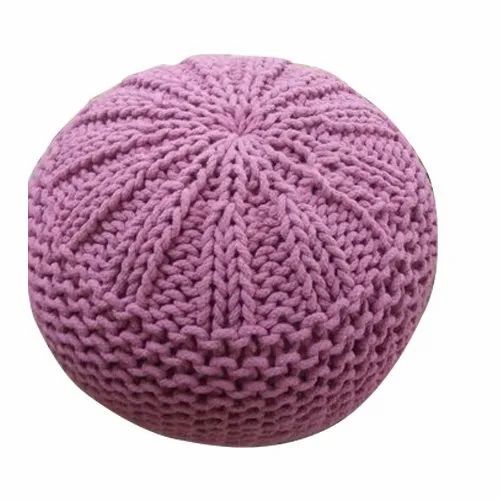Color Floor Cotton Pouf