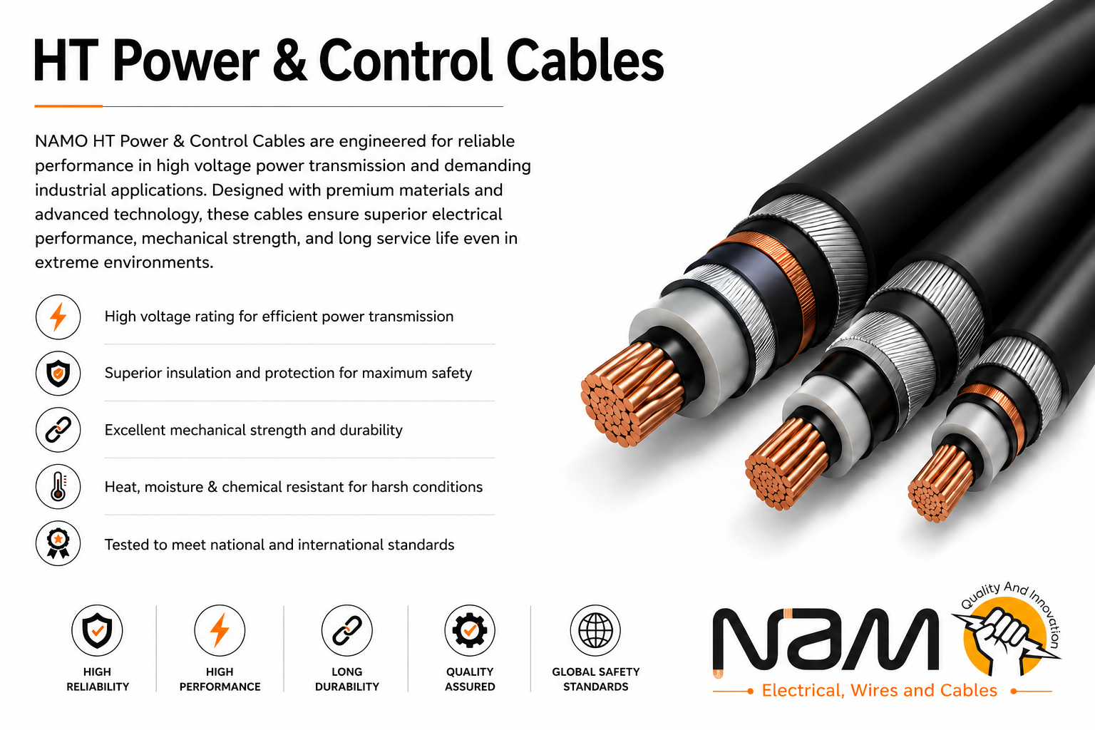 Ht Power Control Cable - Color: Black