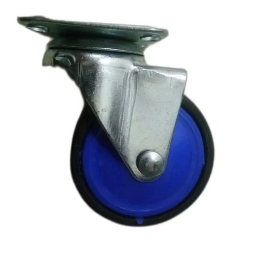 Mild Steel Blue Caster Wheel - Usage: Warehouse Applications