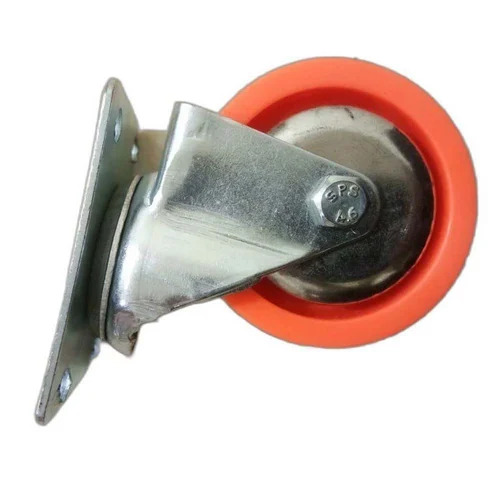 Orange 4 Inch Pu Caster Wheel - Usage: Warehouse Trolleys