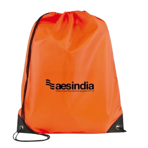 Orange Color Drawstring Bag